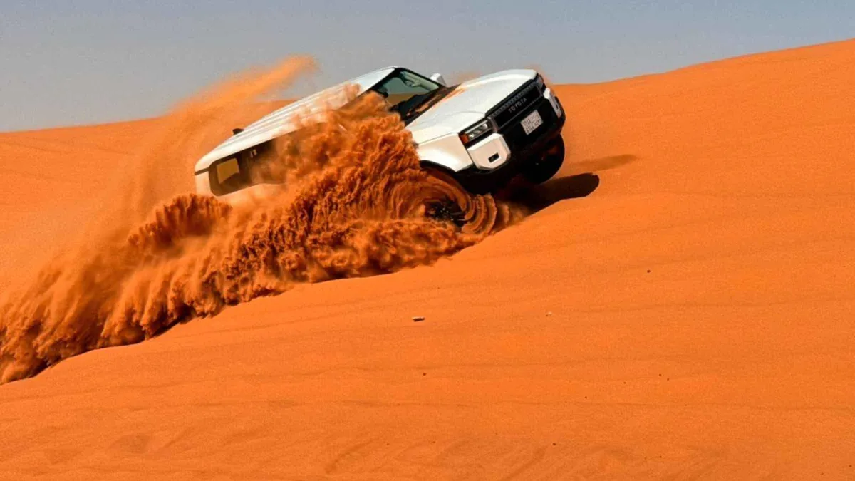 Quad bike on the Red Sand Dunes near Riyadh, the desert safari alternative to an Edge of the World Riyadh tour, Saudi Arabia